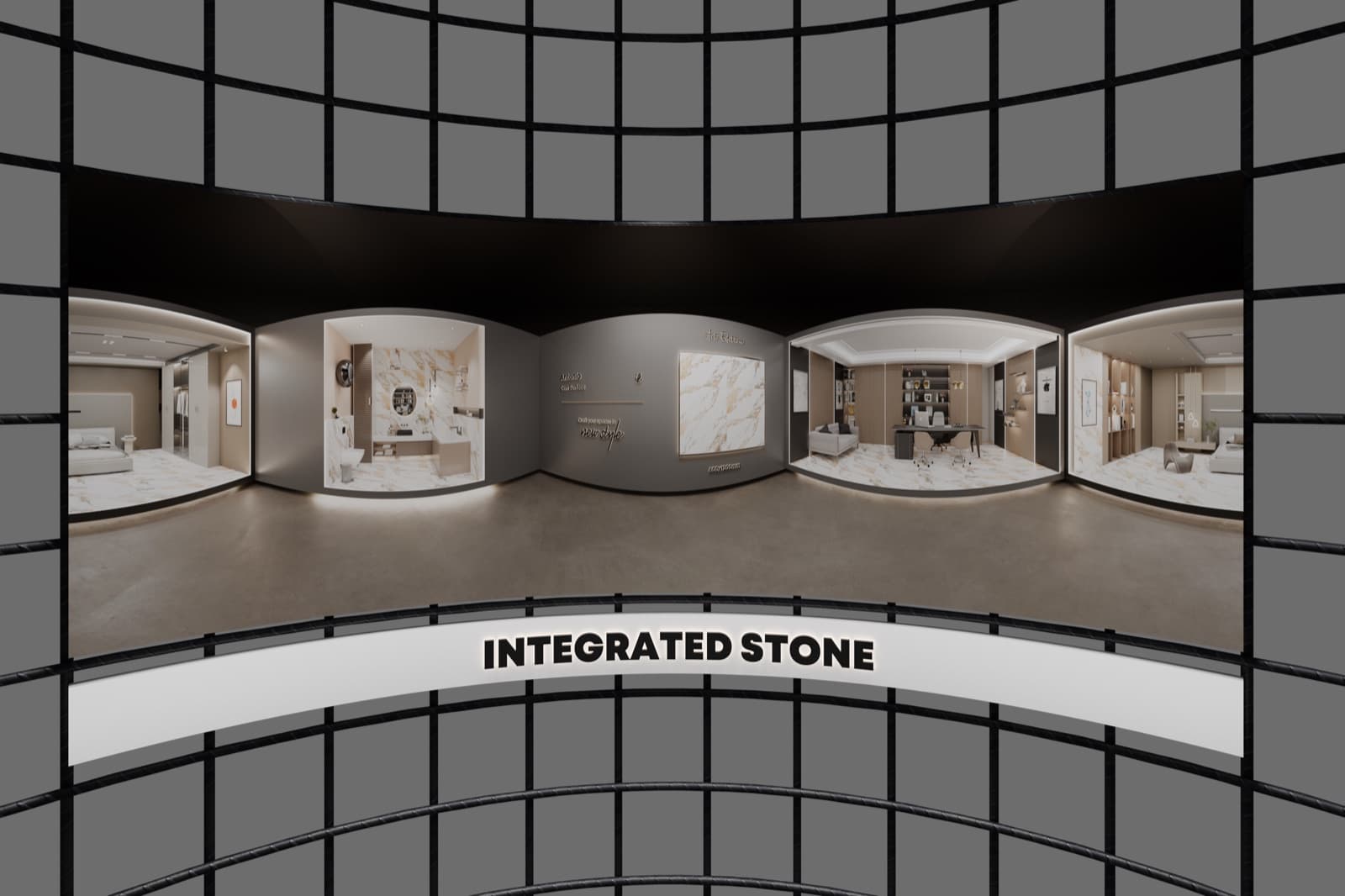 A 360° walkthrough of an immersive Varmora stone showroom